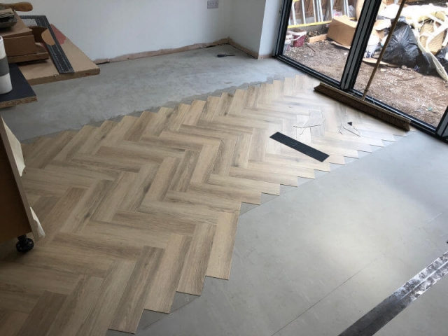 Amtico floor being fitted in Manchester